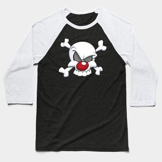 The Clown Pirates Flag Baseball T-Shirt by NSaabye